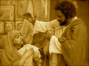 Jesus prays for healing